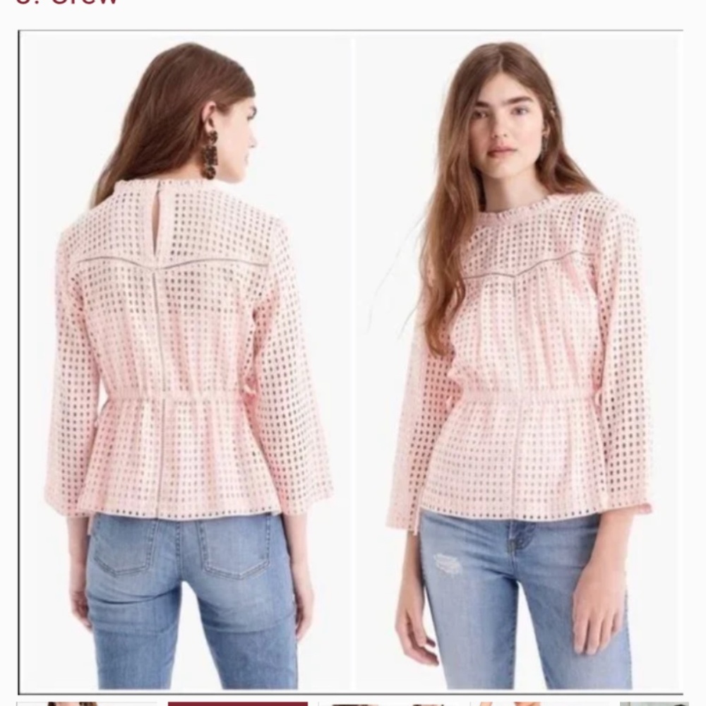 J Crew Point sur eyelet blouse . Worn 3x . Retail 98